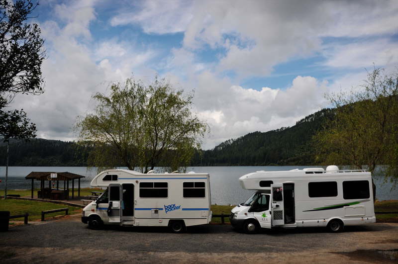 Dobbelt-camping ved The Blue Lake.
